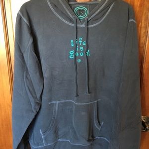 Life Is Good Tops - Navy hooded sweatshirt Life Is Good Tops - Navy hooded sweatshirt